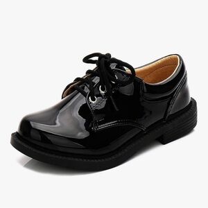 Black Patent Leather Shiny Kids Dress Shoes
